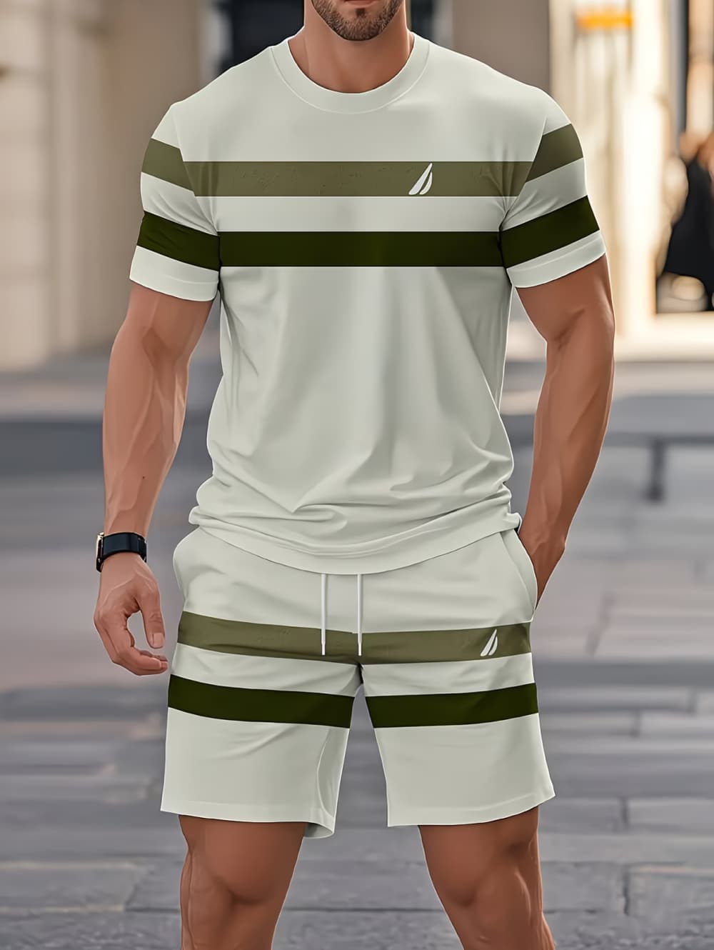 3D Printing Custom - Conjuntos de verano para hombre, camiseta