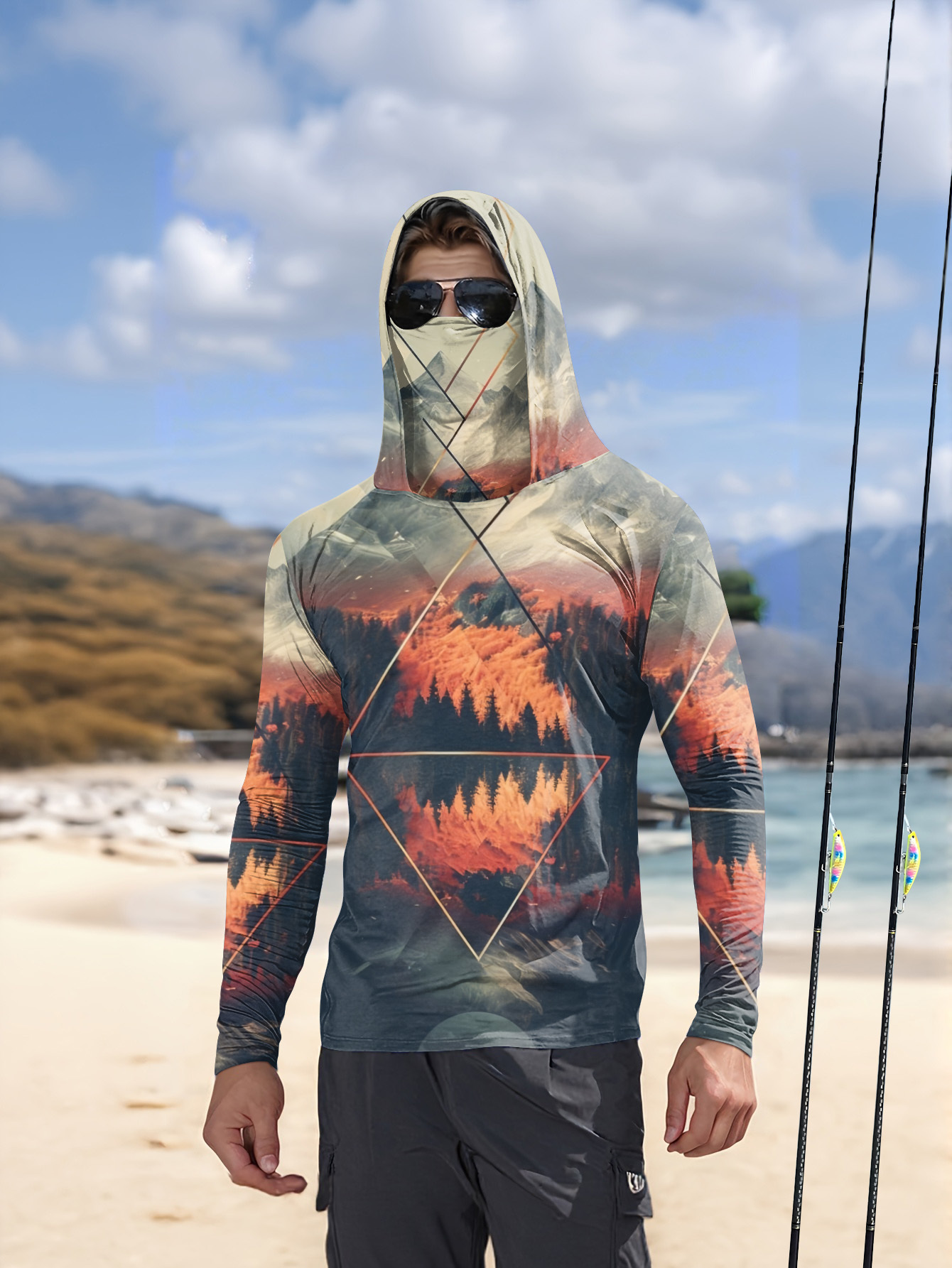 Sudadera de Pesca para Hombre  - 3D Printing Mask reseña y precio