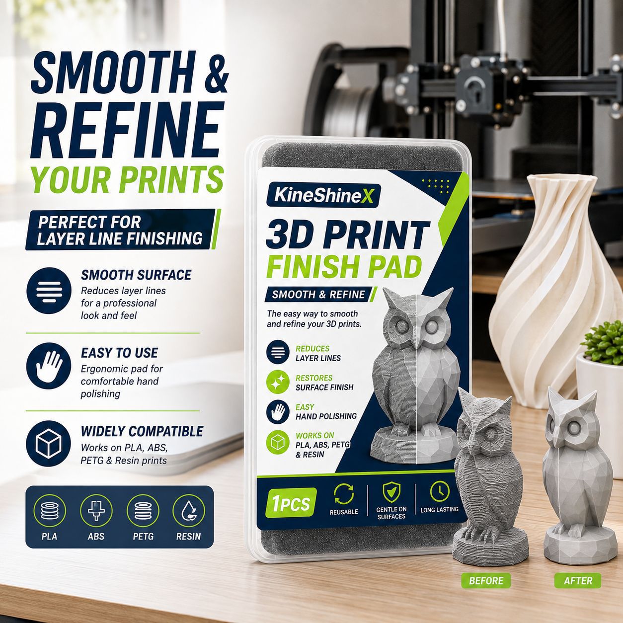 Almohadilla de acabado para im - 3D Printing Bambu Lab reseña y precio