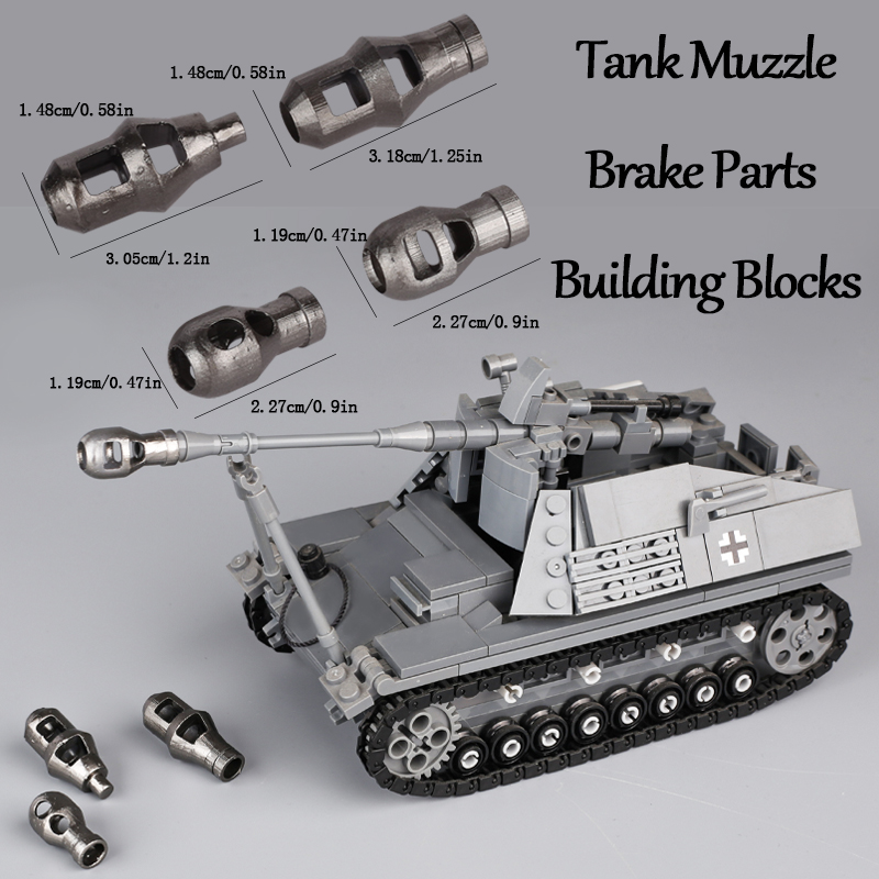 MOC WW2 cañón de tanque milita - 3D Printing Lego Bricks reseña y precio